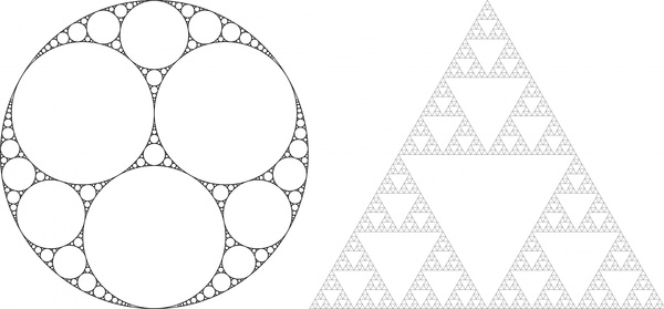 ilustrasi vektor geometri dalam warna hitam dan putih