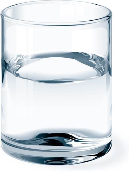szkło kubek i wody wektor