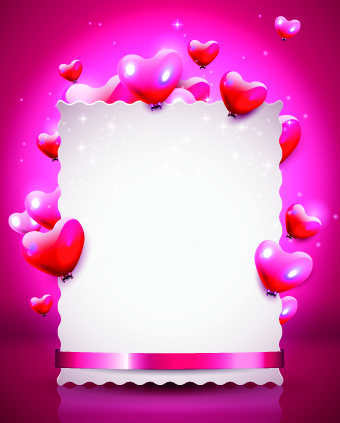 cuore di texture di vetro con fondo di San Valentino carta