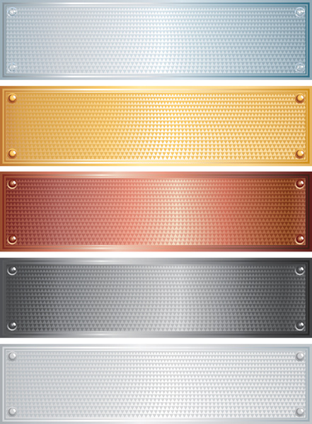 Glass Textured Vector Banners