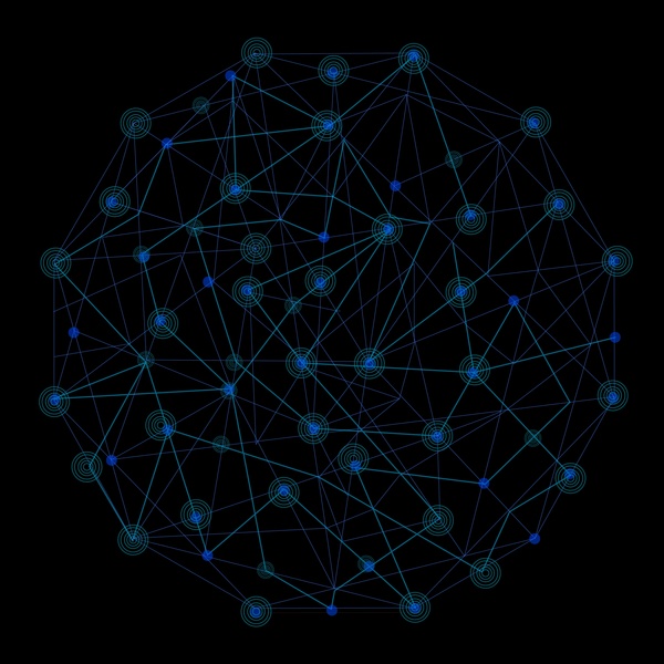 مفهوم الشبكة العالمية اتصال تصميم ستايل على خلفية سوداء