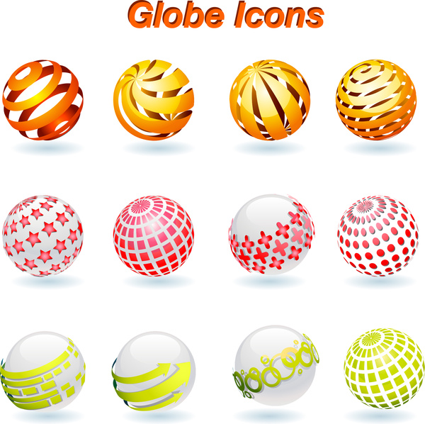 conjunto de ícones do globo