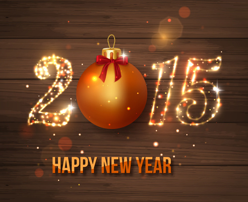 Glowing15 New Year Holiday Background Vector