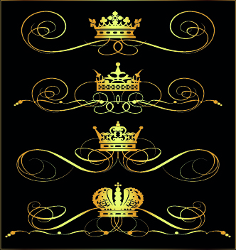decorazione calligrafica dell'oro vettoriale