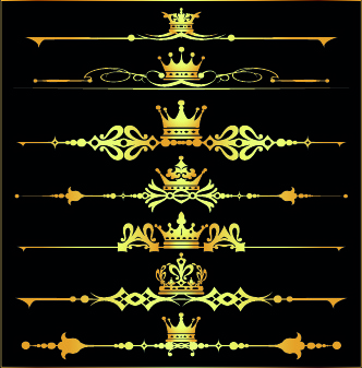 vector de oro decoración caligráfica