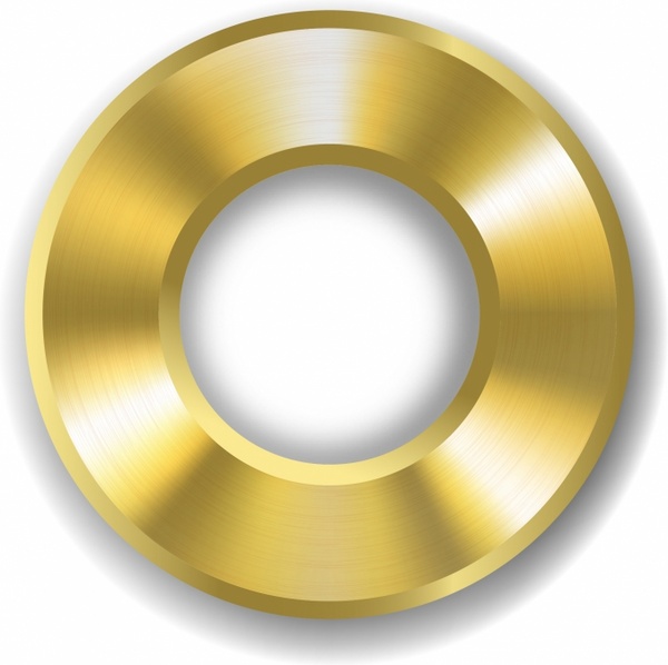 modelo de botão de ouro donut