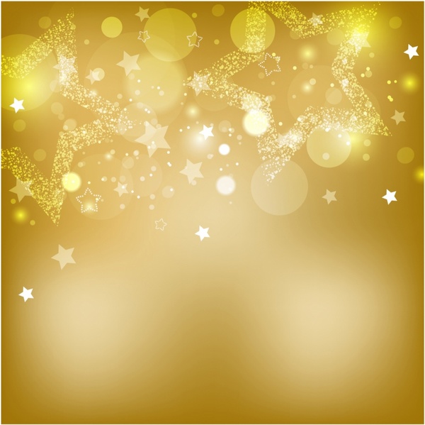 sfondo d'oro con le stelle, vettore immagine