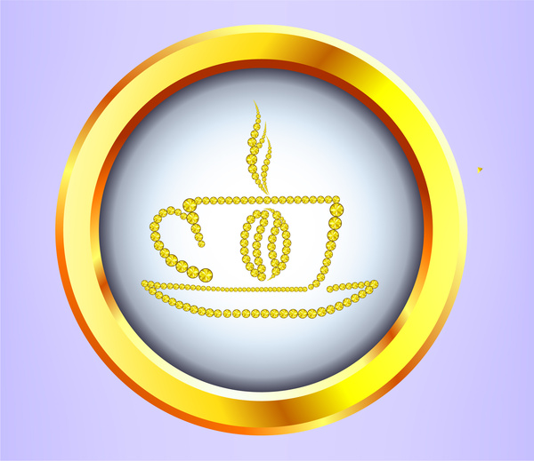 Goldenes Kaffeetassensymbol