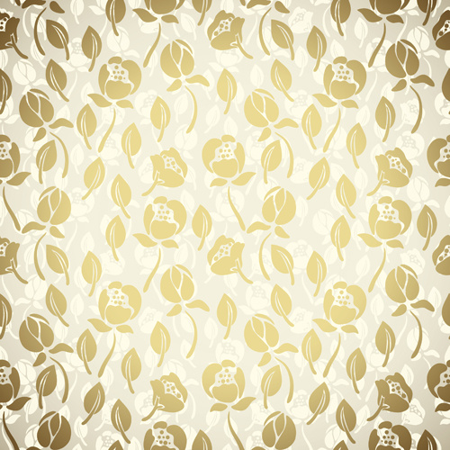 Goldene Blume Musterdesign Vektor