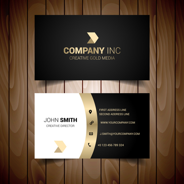 Golden sombras de Grey Solid Corporate Business Card