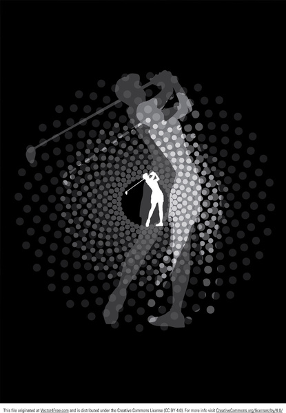 golfista vettore silhouette