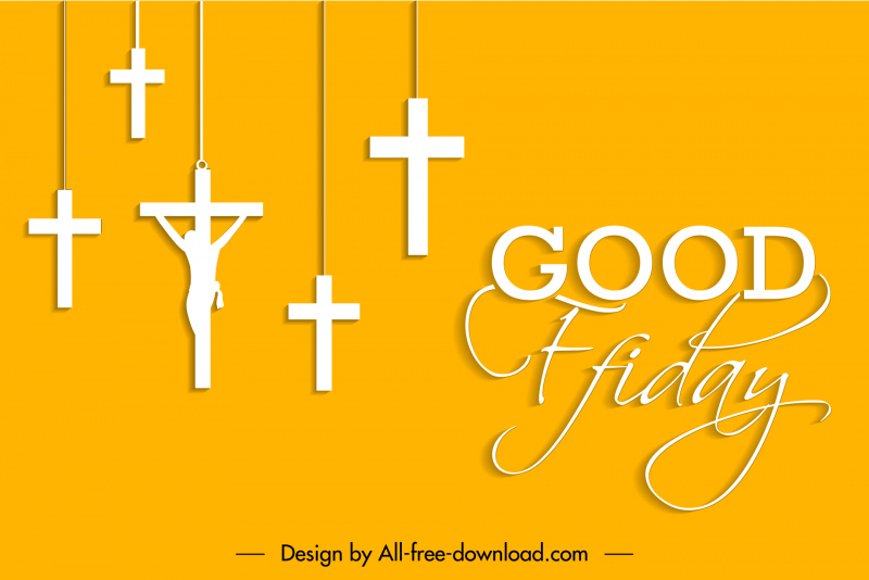 Good Friday Backdrop Template Elegant Hanging Holy Cross Silhouette  Decor-vector Trust To Nature-free Vector Free Download