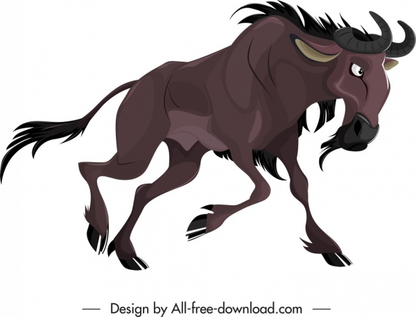 Graminivore Ikone Antilopenspezies Skizze Karikatur Design