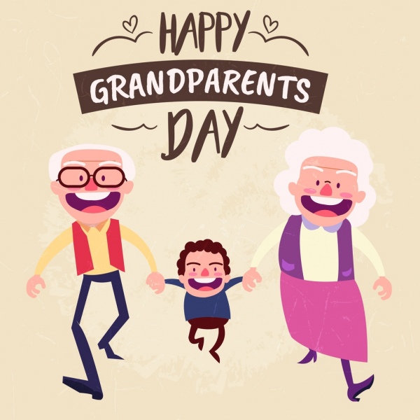 Grandparents Day Banner Happy Human Icons Cartoon Design-vector Icon-free  Vector Free Download