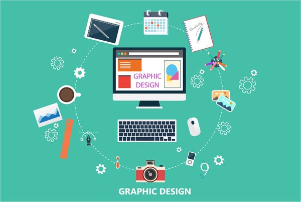 Grafik-Design-Konzepte mit Kreis Infografik illustration