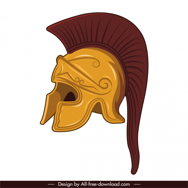 ícone de armadura grega elegante esboço retrô
