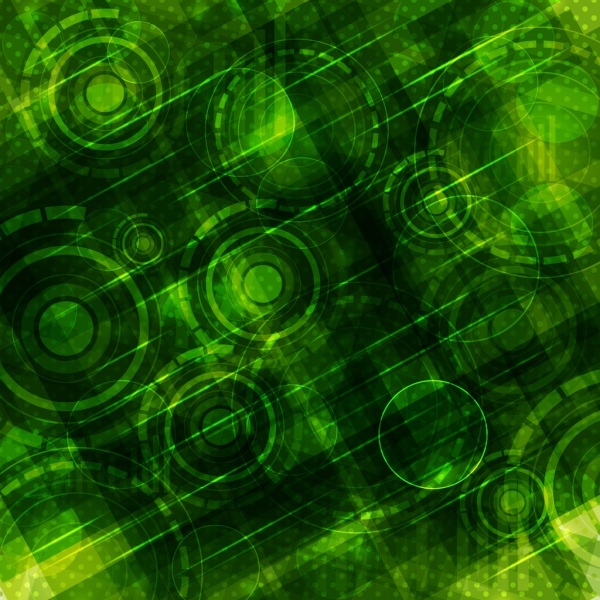 zielony abstrakcyjne tle różnych kręgach dekoracji
