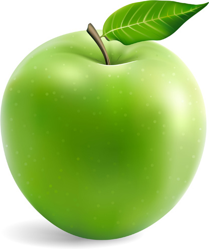 เวกเตอร์แอปเปิ้ลสีเขียว