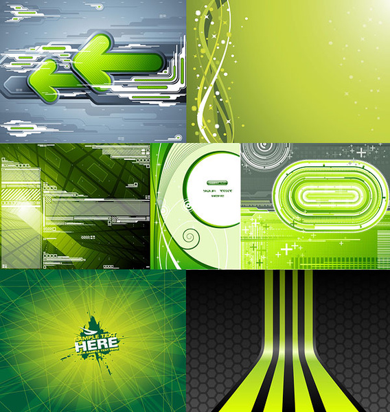 緑の背景のデザイン要素