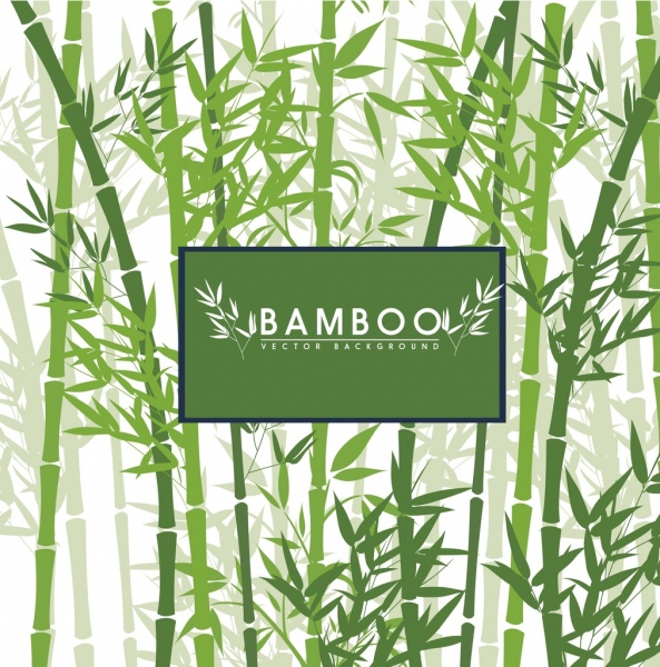 decoração de silhueta de fundo verde bambu