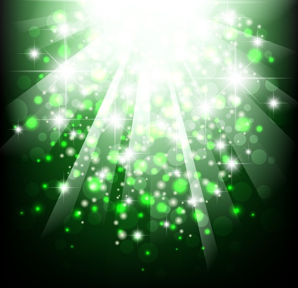 Verde luz de fondo bokeh Vector Illustration
