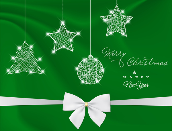 緑のクリスマス デザインの装飾要素