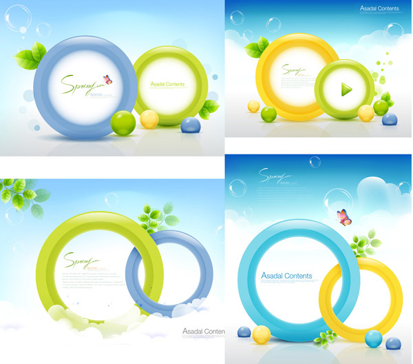 vector circular decorativo verde