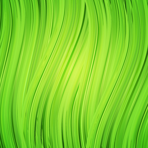 緑のダイナミックなラインのベクトルの背景