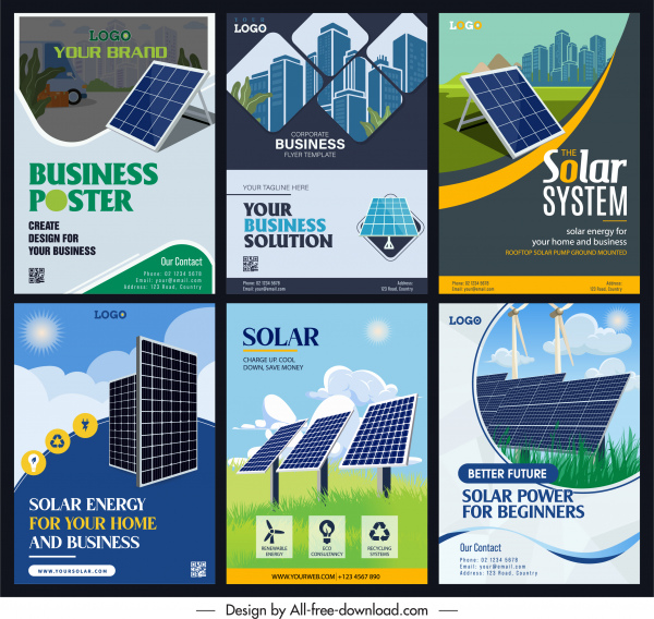 green energia publicidade banners elementos ambientais esboço