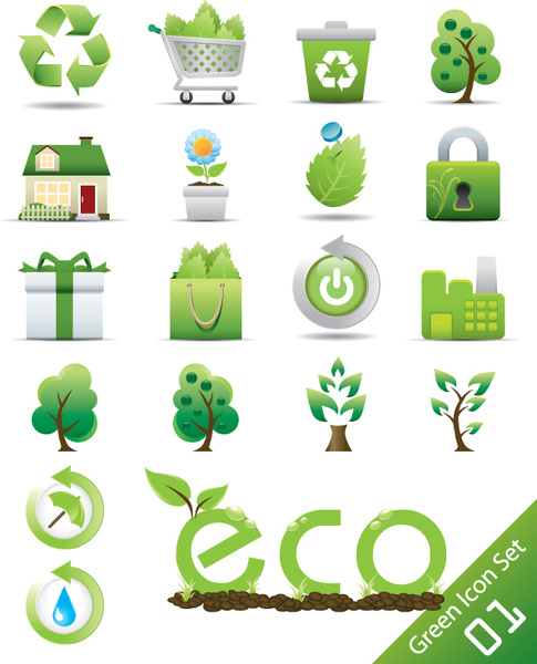 ícone de vetor de protecção ambiental verde