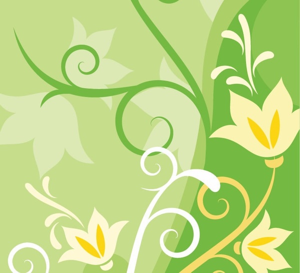 grüne Blumen abstrakten Hintergrund Vektor Hintergrund