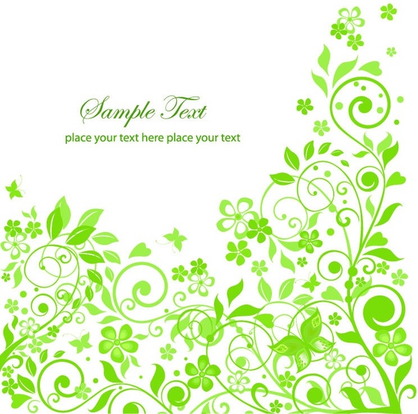 ilustração em vetor design floral verde