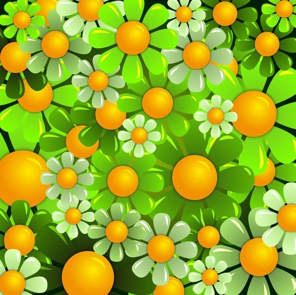 sfondo fiori verdi