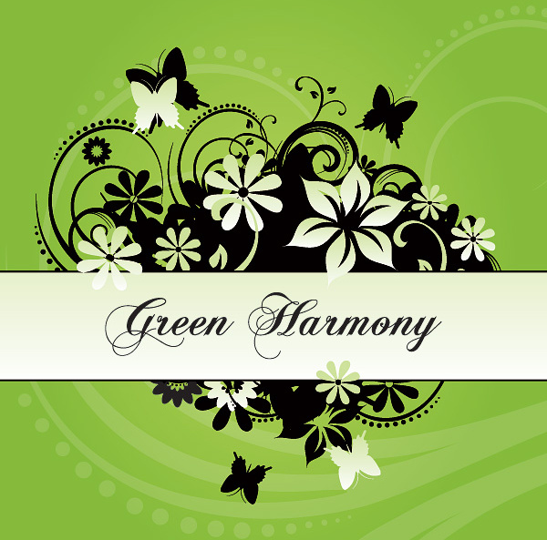 Graphique vectoriel d’harmonie verte