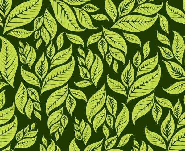 зеленые листья фон классический темный декор