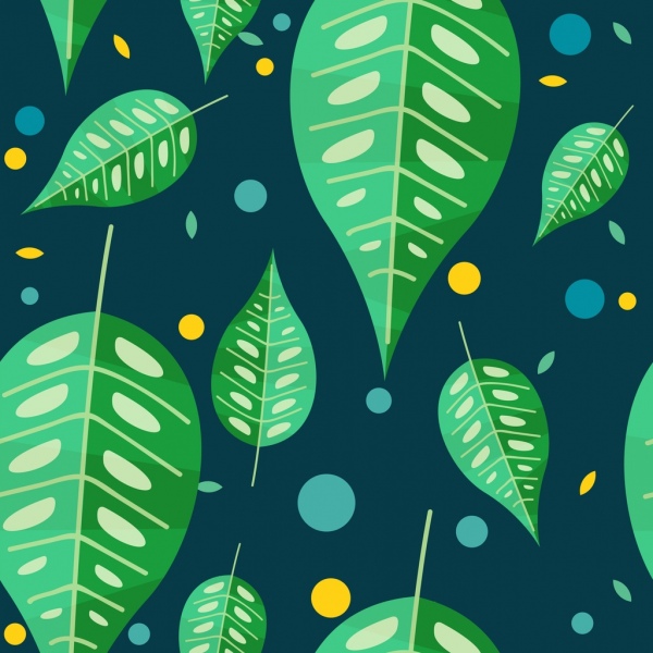 grüne Blätter flach gerundet Hintergrunddesign
