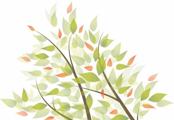 녹색 나뭇잎 벡터 그래픽 배경