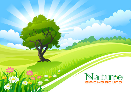 Green Of Nature Elements Vector