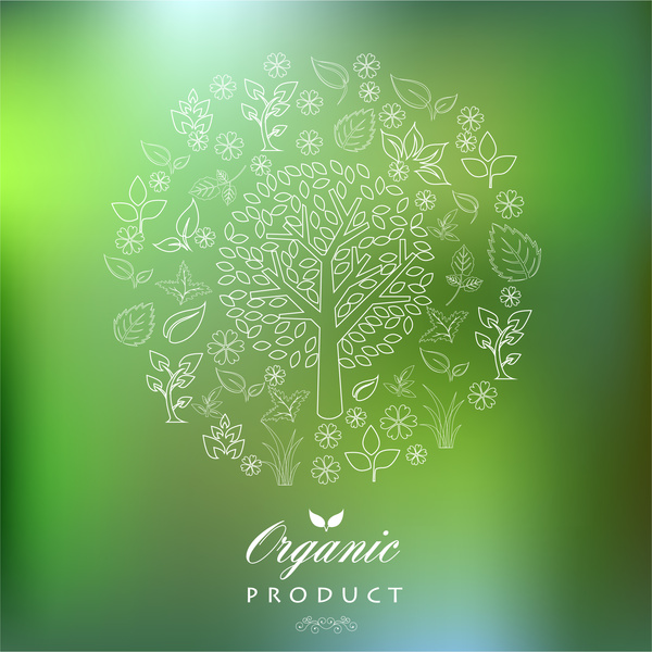 conceito de produto árvore verde orgânico
