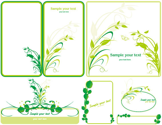 tumbuhan hijau perbatasan vektor