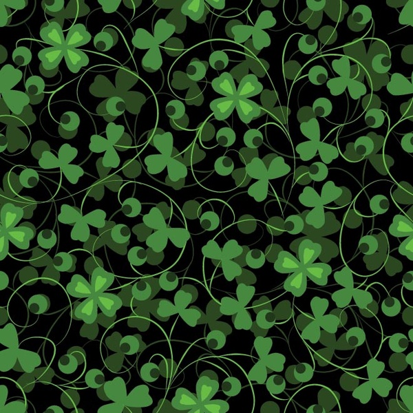 Green Spring Flower Pattern Design Vector