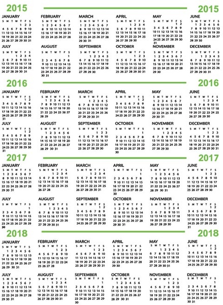 緑 text15161718 ベクトル カレンダー