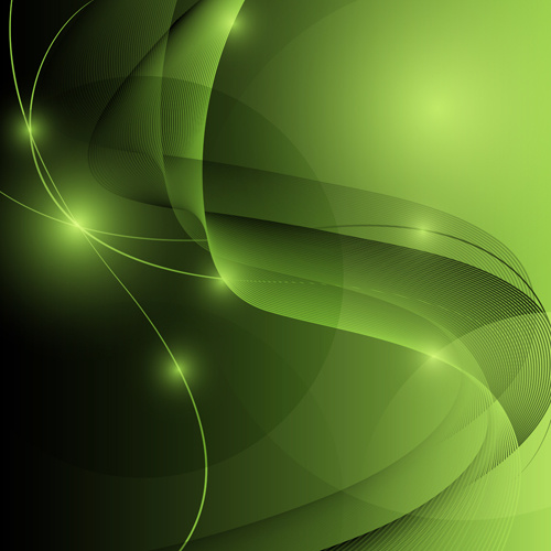 Grüne Welle Objekt glänzenden Hintergrund Vektor