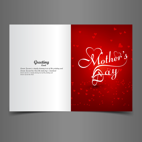 Greeting Card Mothers Day Creative Text Concept Vector