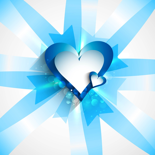 Grußkarte Valentinstag Herzen farbigen Hintergrund für Hochzeit Einladung Karte Vektor