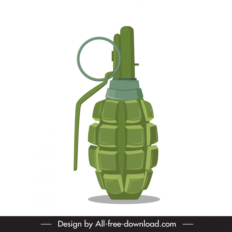 ícone de granada esboço moderno da forma 3D