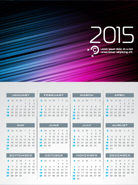 calendar15 griglia con astratto sfondo vettoriale