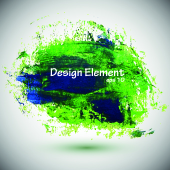 蹩脚的设计元素，水彩背景矢量