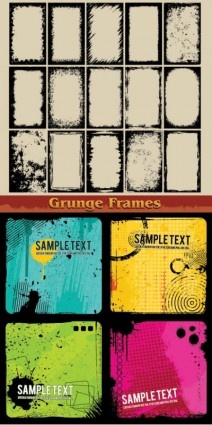 Grunge-Tinte-Frame-Vektor-design