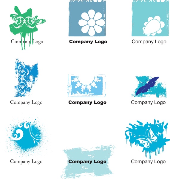 Grunge Logos Vector